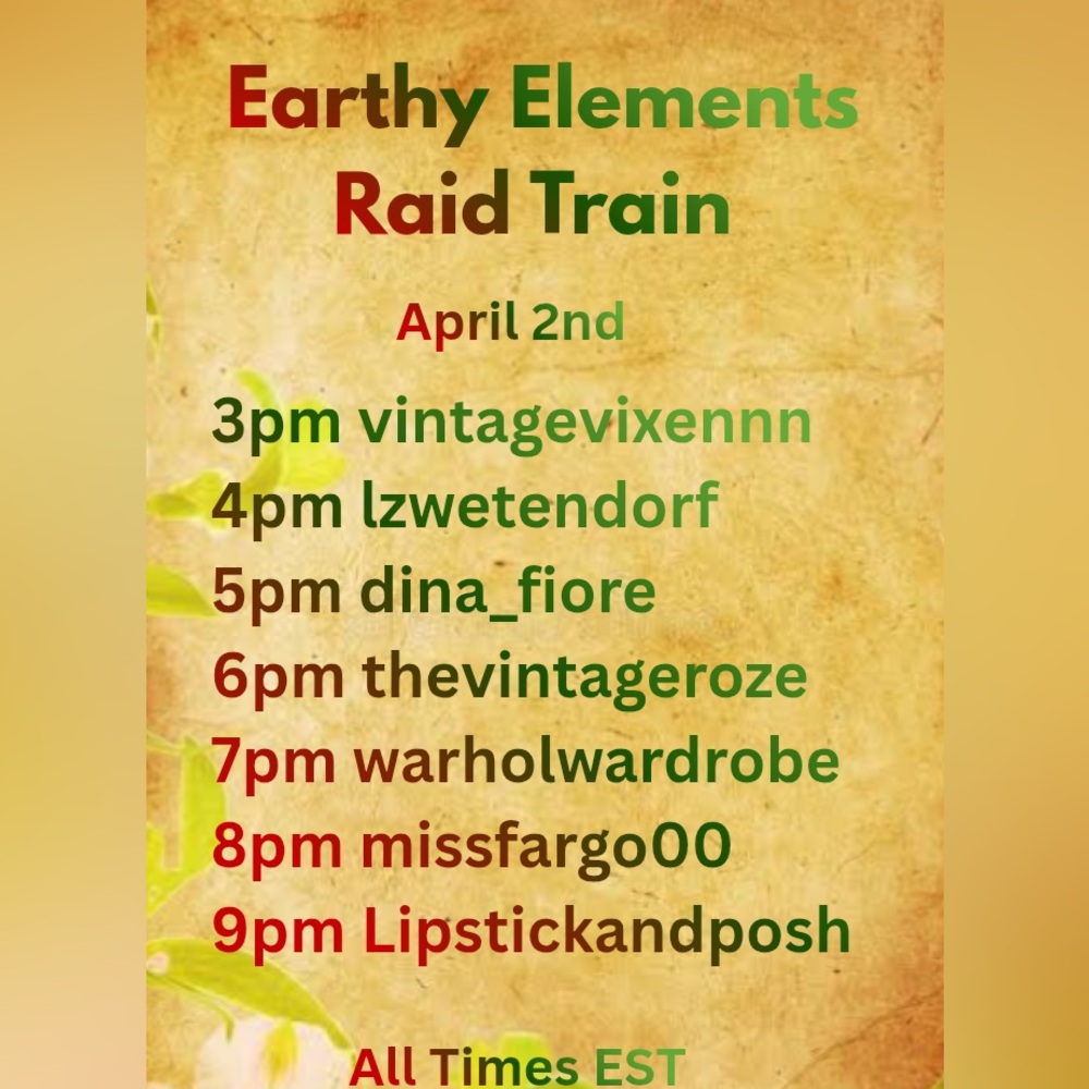 Earthy Elements Raid Train Poster - Green and Red